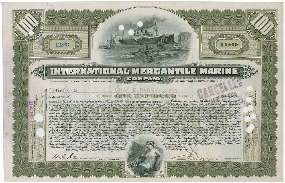 Lot #16 International Mercantile Marine Co.