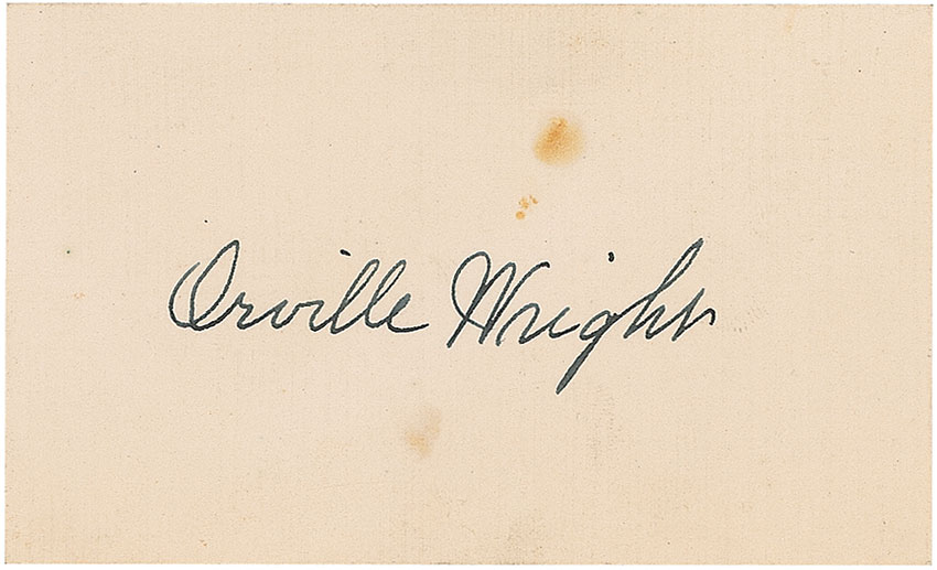 Lot #498 Orville Wright