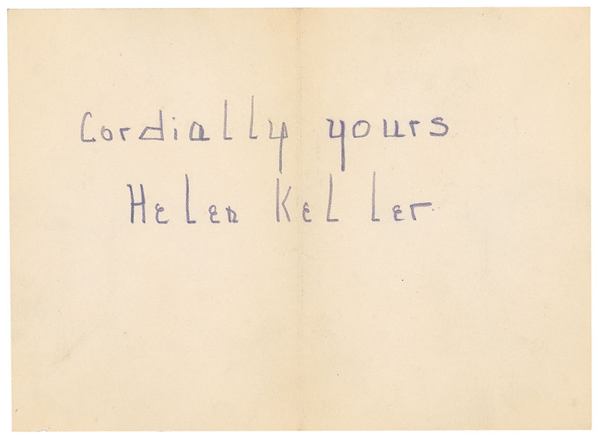 Lot #274 Helen Keller