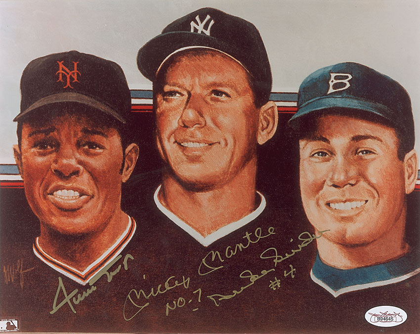 Lot #1702 Mantle, Mays, and Snider