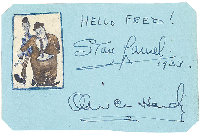 Lot #1383 Laurel and Hardy