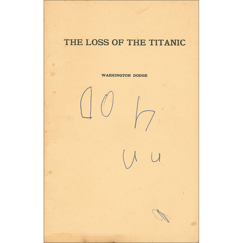 Lot #1802 The Loss of the Titanic