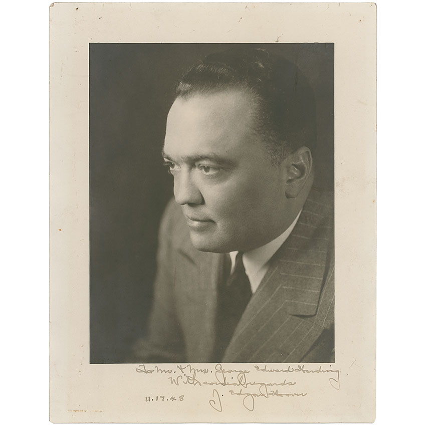 Lot #267 J. Edgar Hoover
