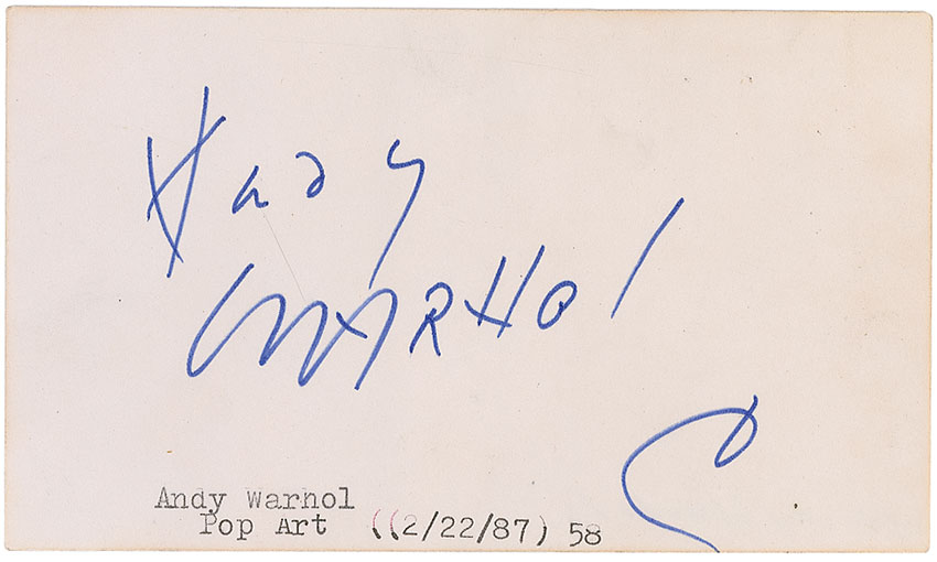 Lot #708 Andy Warhol