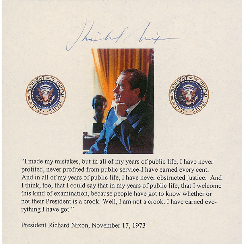 Lot #93 Richard Nixon