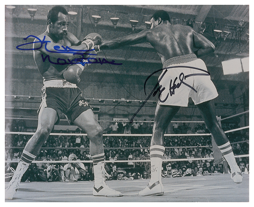 Lot #1626 Ken Norton and Larry Holmes