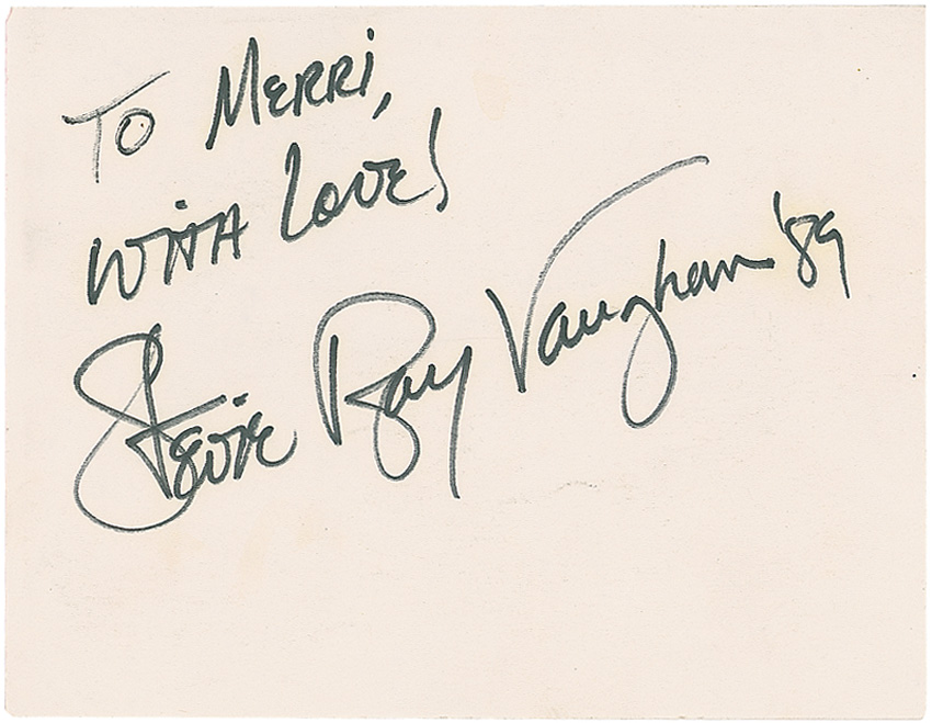 Lot #728 Stevie Ray Vaughan