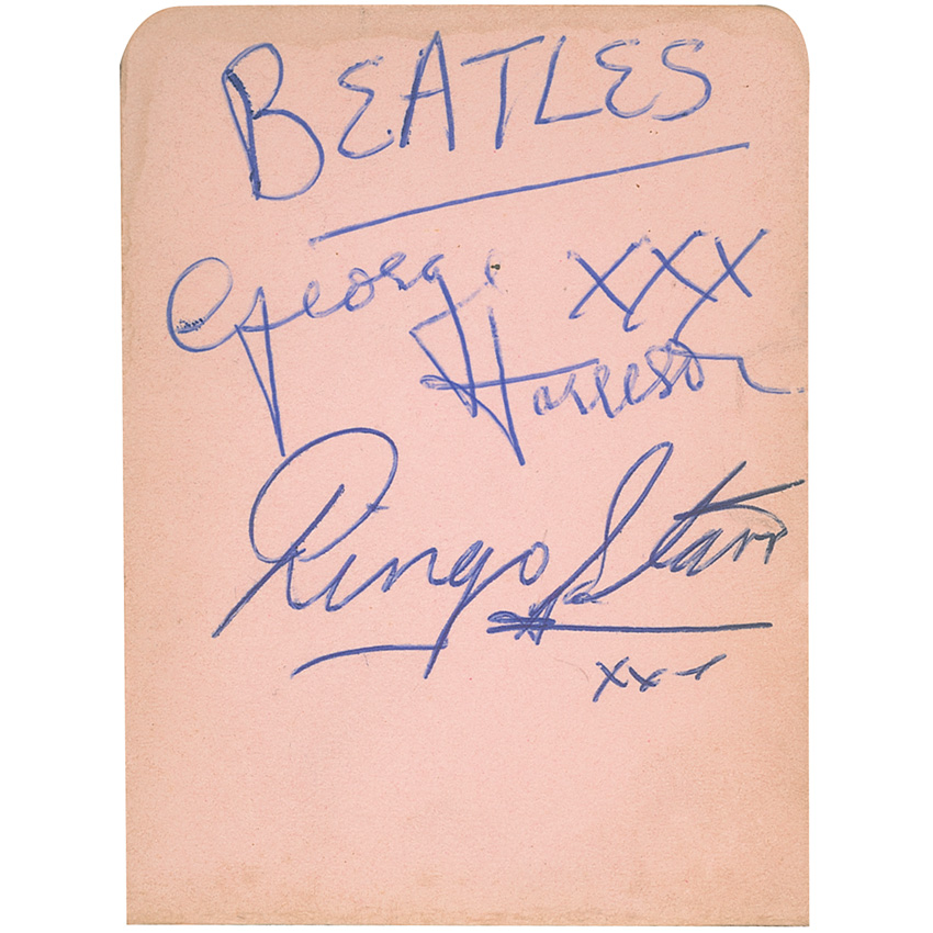 Lot #671 Beatles: Harrison and Starr