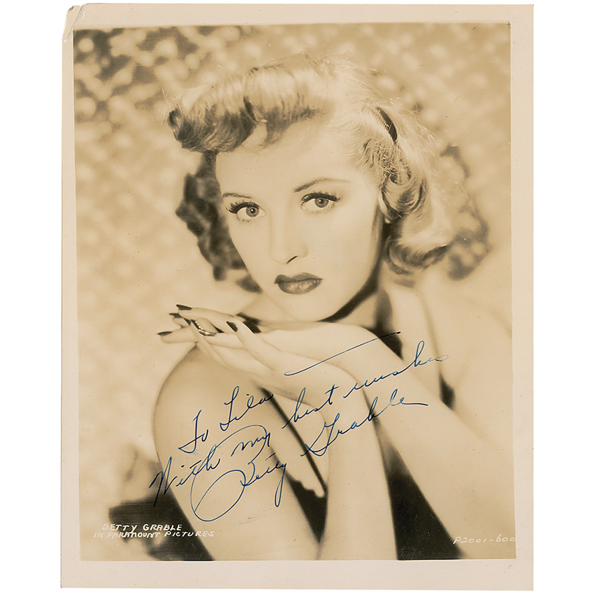 Lot #1291 Betty Grable
