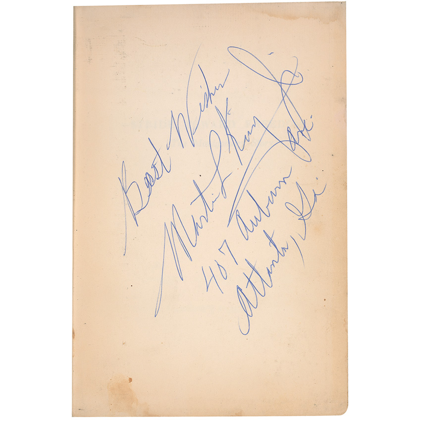 Lot #316 Martin Luther King, Jr