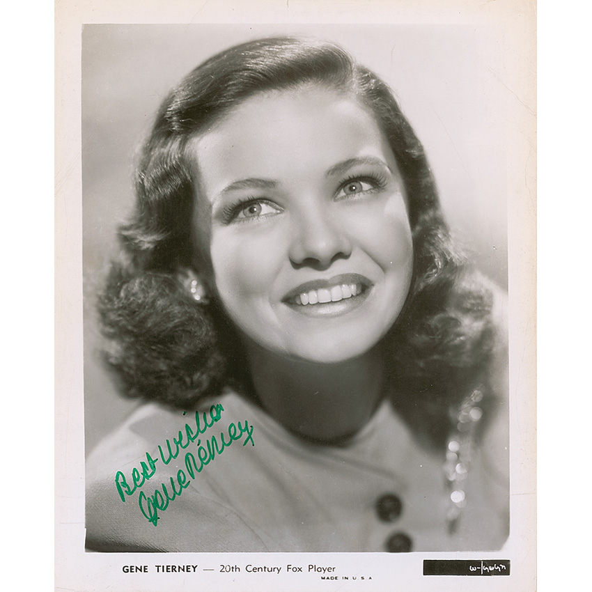 Lot #1417 Gene Tierney