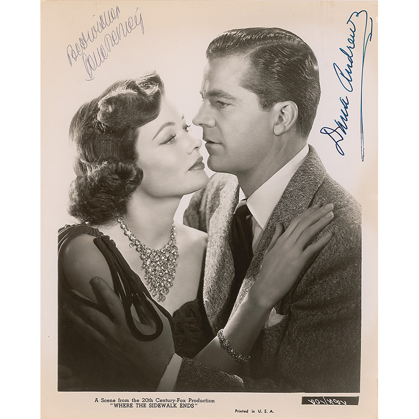 Lot #1414 Gene Tierney and Dana Andrews