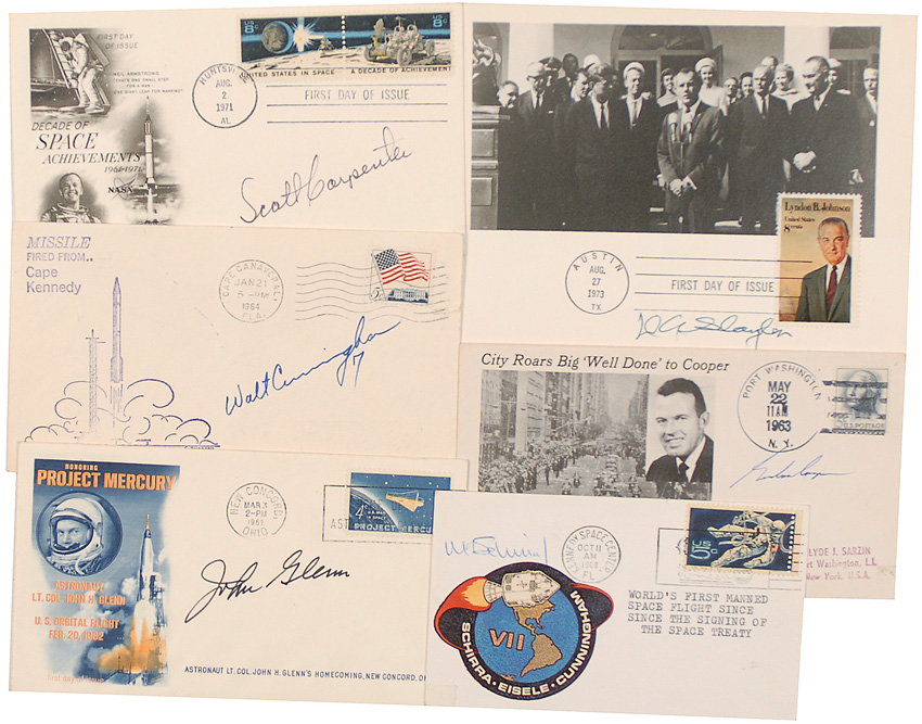 Lot #525 Mercury Astronauts