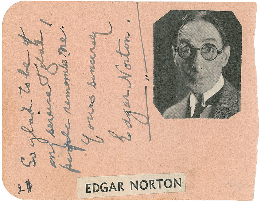 Lot #1080 Edgar Norton