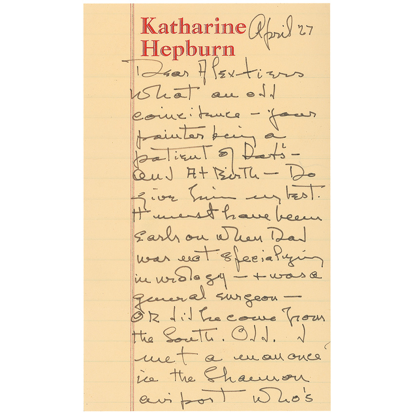 Lot #1087 Katharine Hepburn