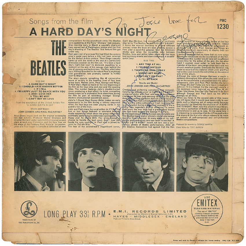Lot #780 Beatles: McCartney and Harrison