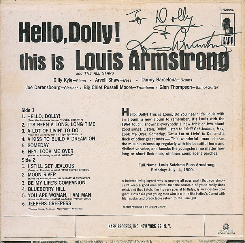 Lot #773 Louis Armstrong