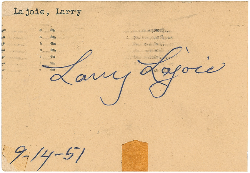 Lot #1441 Larry Lajoie