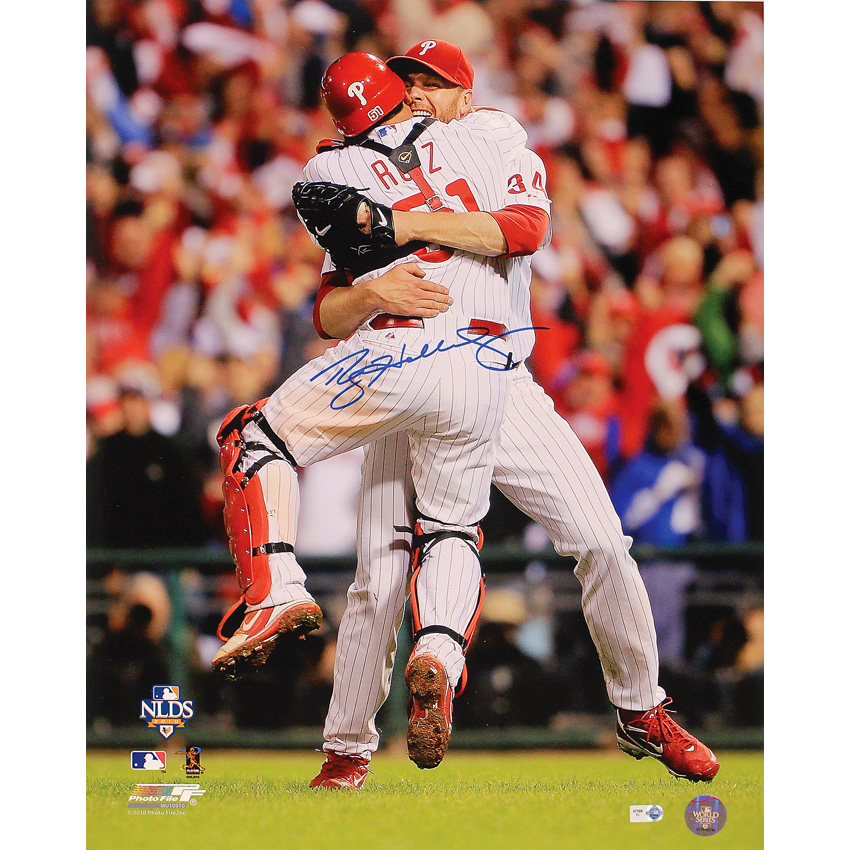 Roy Halladay Autographed 2010 NLDS No-Hitter Photo