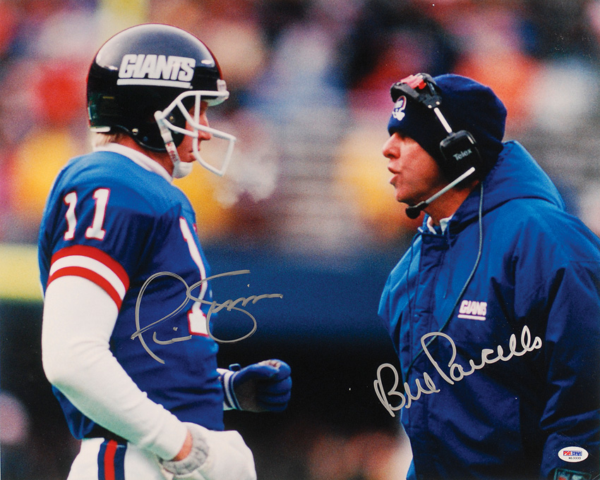 Lot #1558 Phil Simms and Bill Parcells