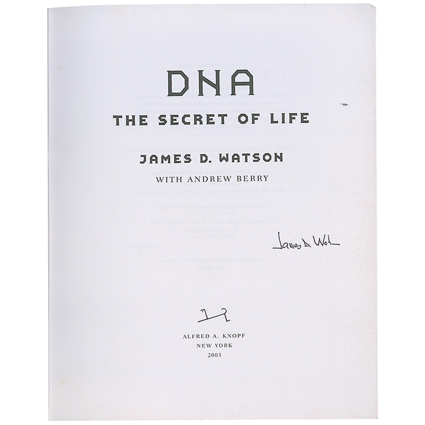Lot #212 DNA: James D. Watson