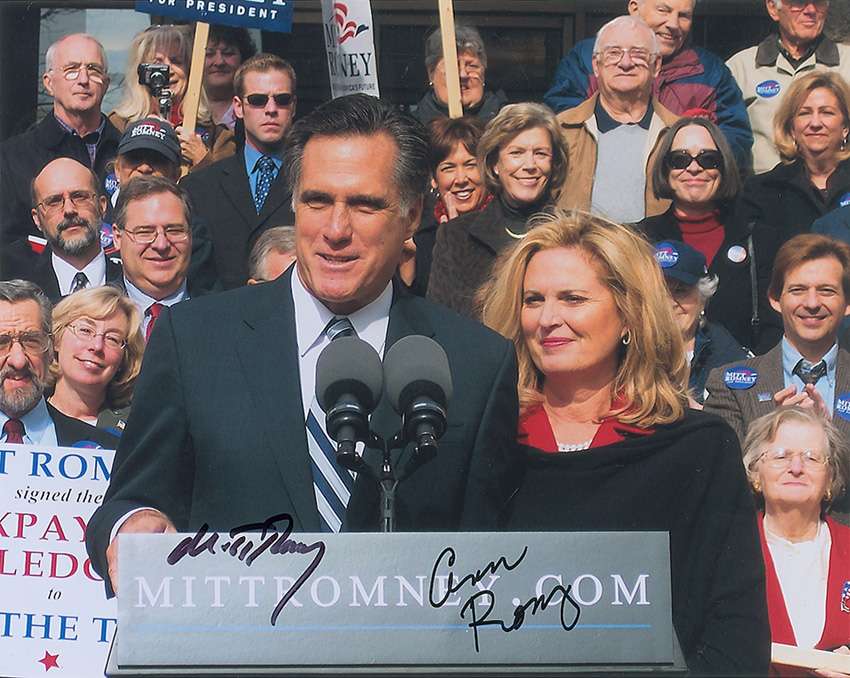 Lot #350 Mitt and Ann Romney