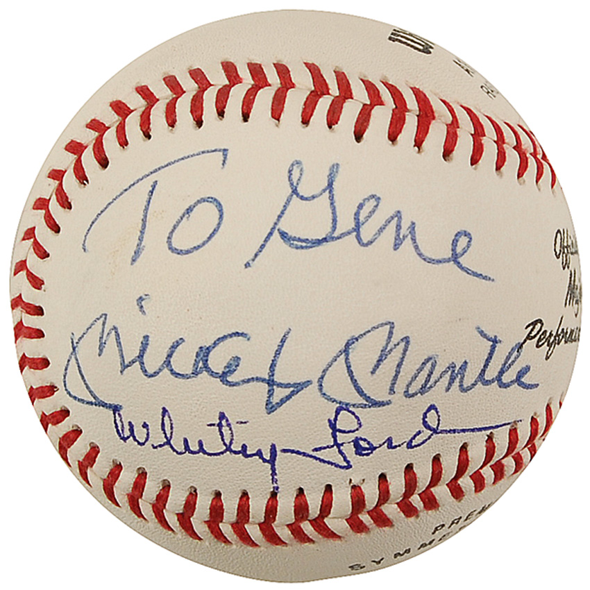 Lot #1528 Mickey Mantle and Whitey Ford