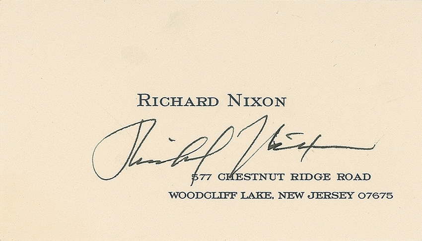 Lot #117 Richard Nixon