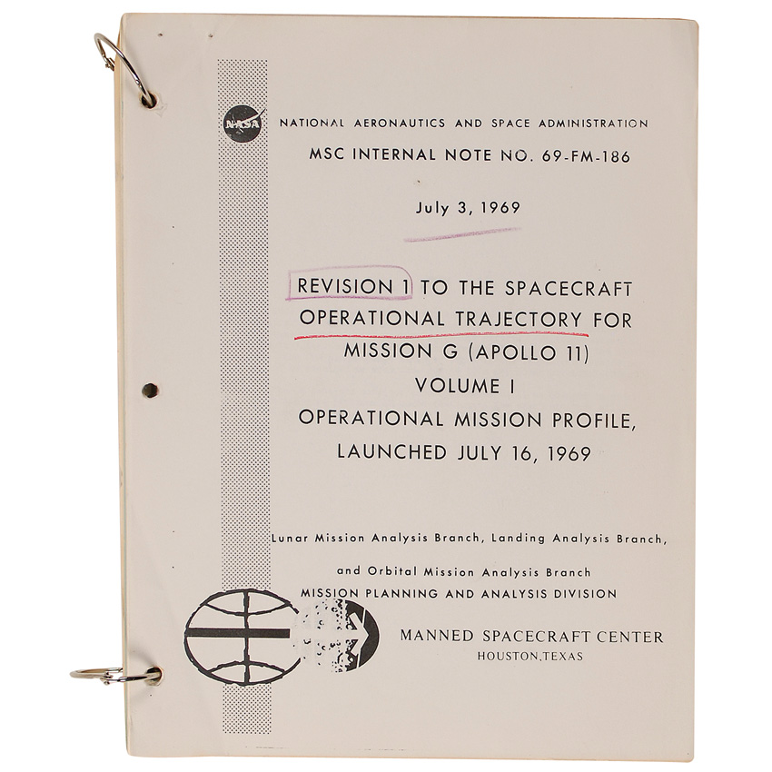 Lot #390 Apollo 11 1969 Planning Document