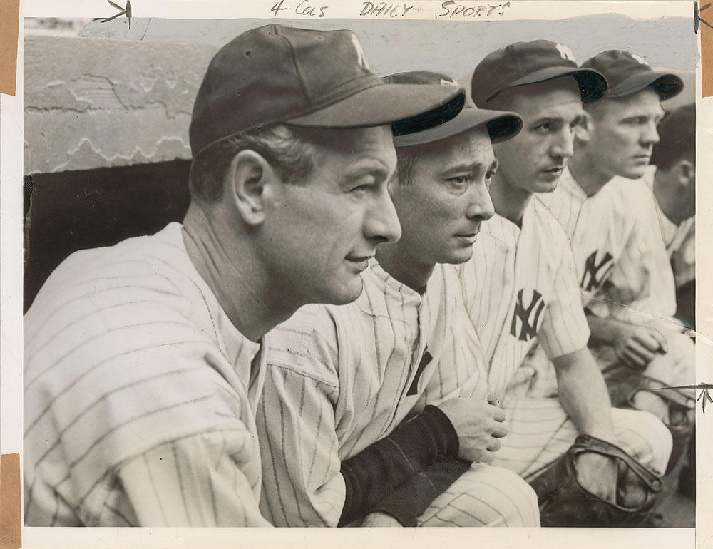 Lot #677 Lou Gehrig and the 1937 Yankees