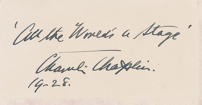 Lot #1043 Charlie Chaplin