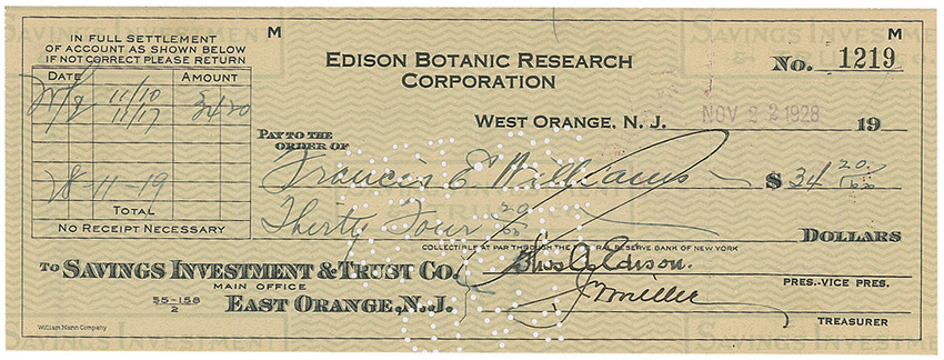 Lot #196 Thomas Edison