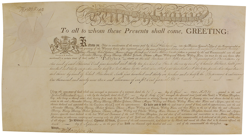Lot #183 Declaration of Independence: Thomas