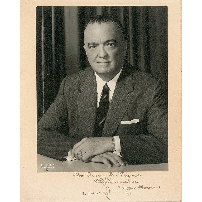 Lot #320 J. Edgar Hoover