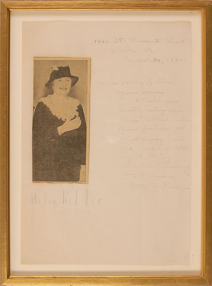 Lot #1542 Helen Keller