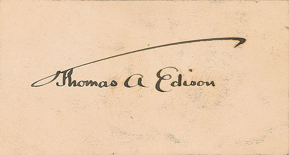 Lot #297 Thomas Edison