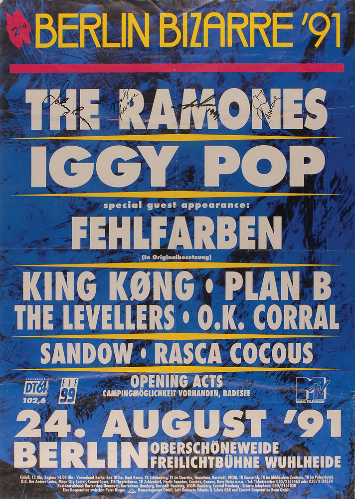 Lot #374 The Ramones and Iggy Pop
