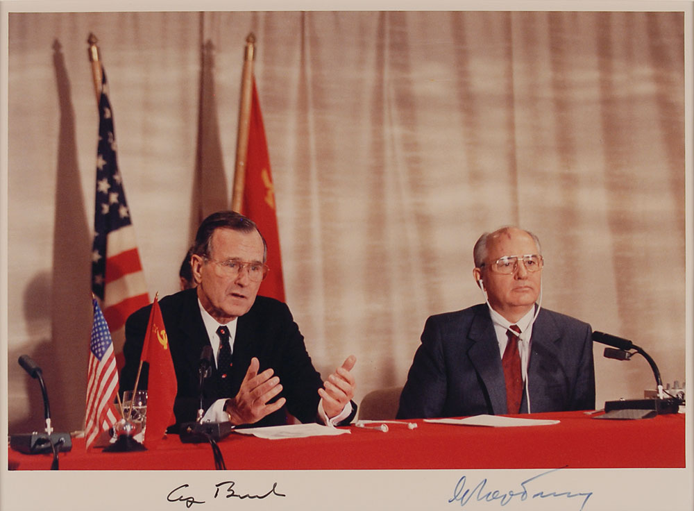 Lot #165 George Bush and Mikhail Gorbachev