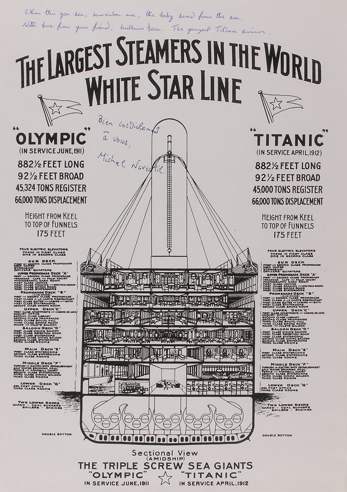 Lot #454 Titanic: Millvina Dean and Michel
