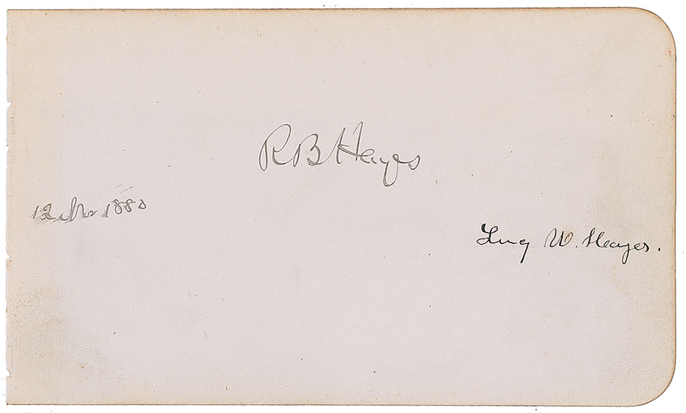 Lot #48 Rutherford and Lucy Hayes