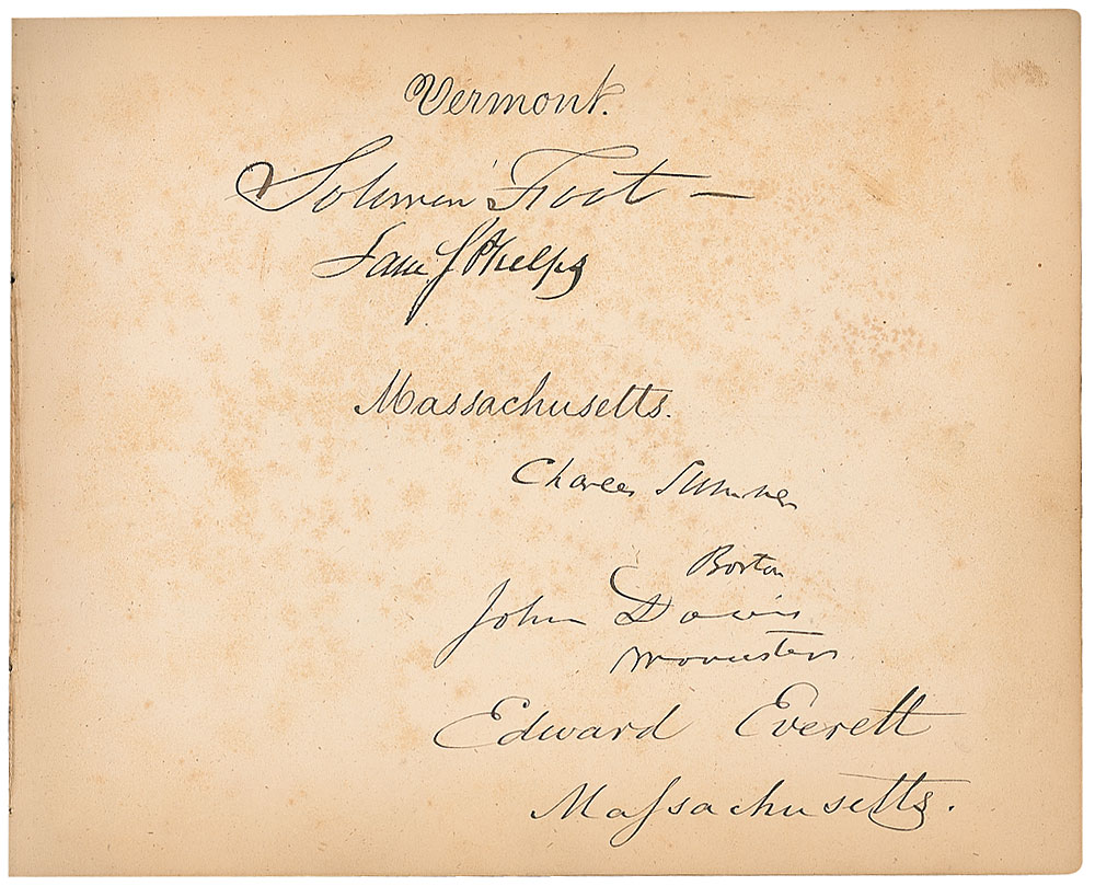 Lot #337 Pre-Civil War Autograph Album