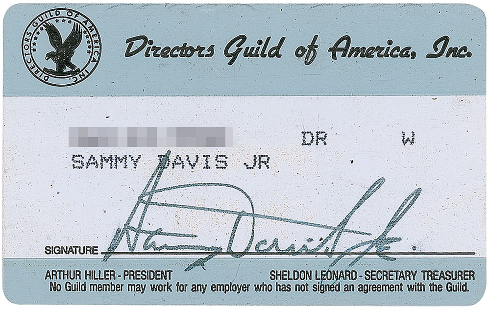 Lot #269 Sammy Davis, Jr