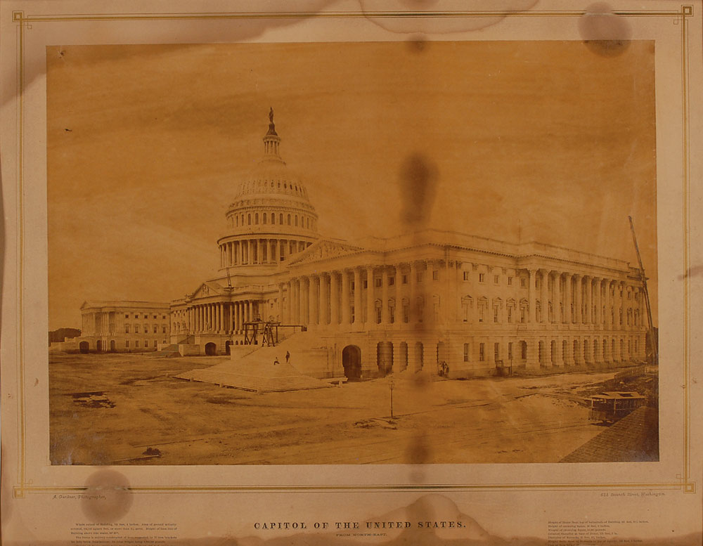 Lot #187 Alexander Gardner: Capitol of the United