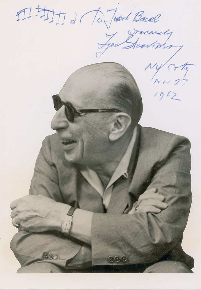Lot #959 Igor Stravinsky