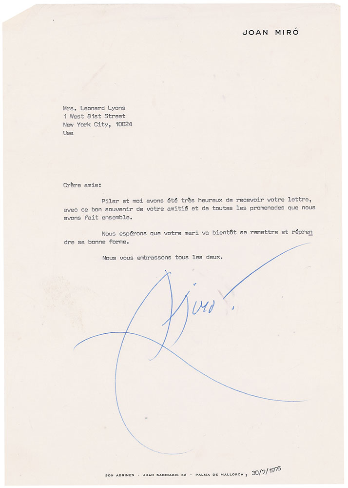 Lot #844 Joan Miro