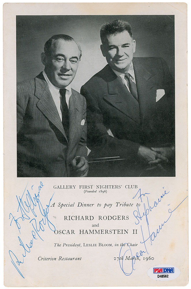 Lot #1035 Rodgers and Hammerstein