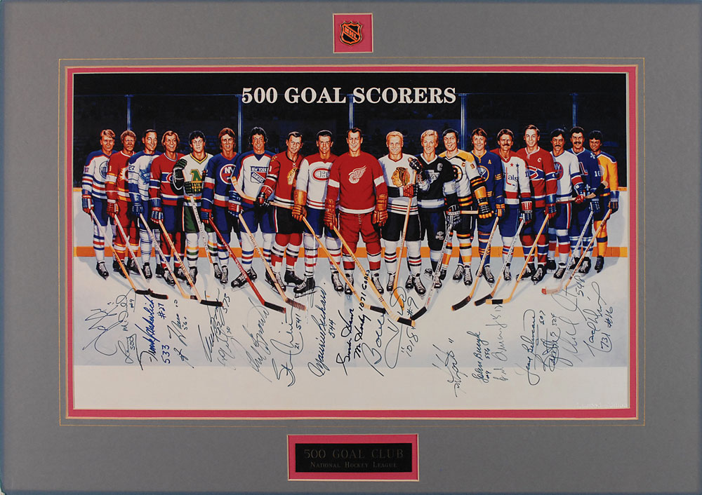 Lot #1509 Hockey: 500 Goal Scorers