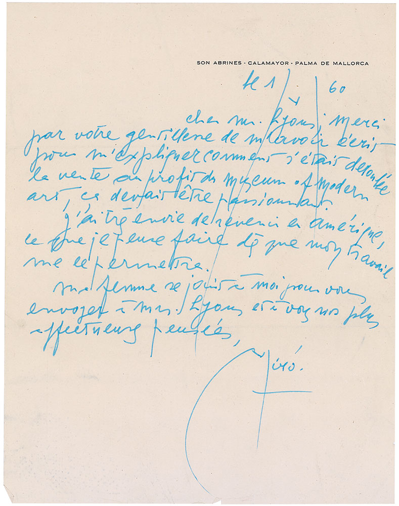 Lot #635 Joan Miro