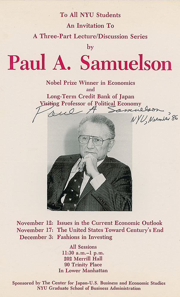Lot #354 Paul Samuelson