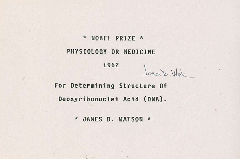Lot #321 DNA: James D. Watson